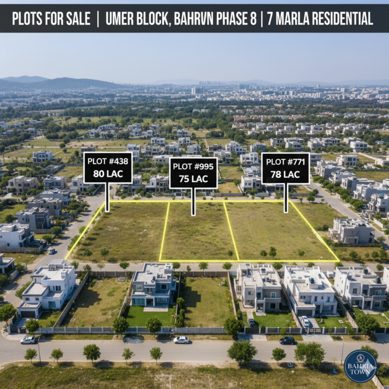 Multiple Plots for Sale: Umer Block, Bahria Town Phase 8 (7 Marla)