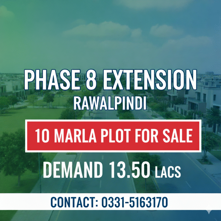 10 Marla Plot for Sale in Bahria Town Phase 8 Ext, Rawalpindi