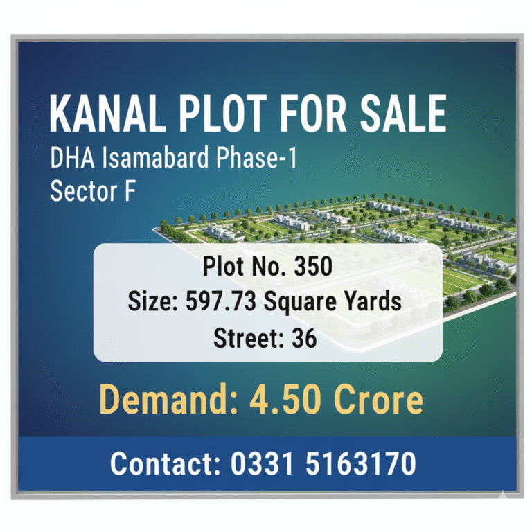 Kanal Plot For Sale in DHA Phase 1, Sector F