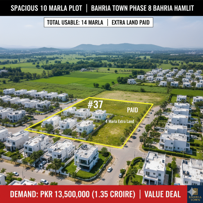 Value Deal! 10 Marla Plot with 4 Marla Extra Land in Prime Bahria Hamlets, Phase 8 | Extra Land PAID