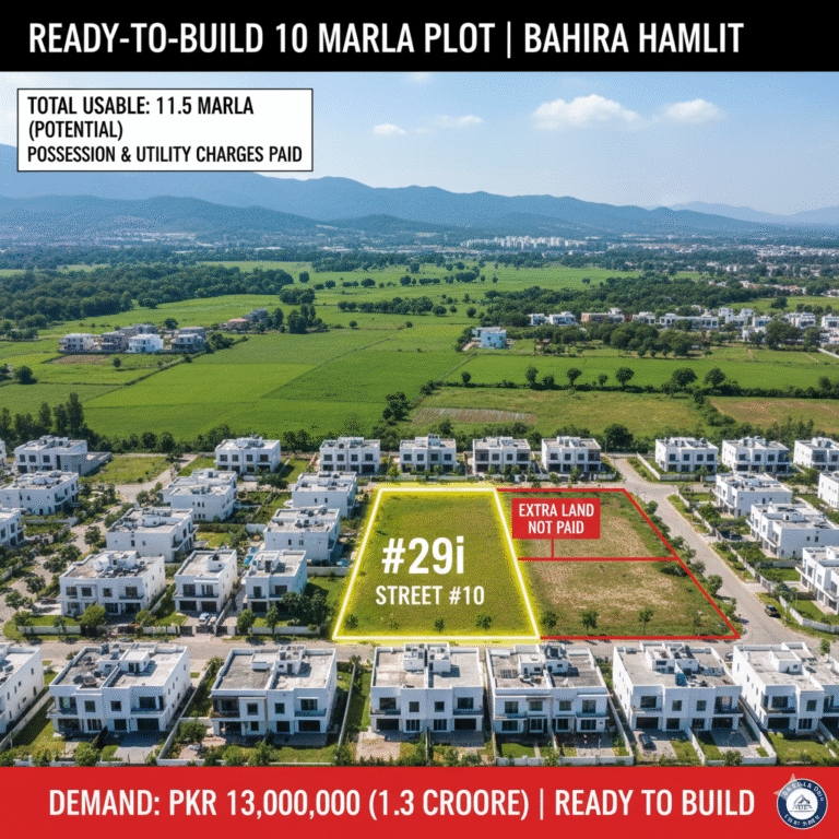 Value Deal! 10 Marla Plot with 1.5 Marla Extra Land in Prime Bahria Hamlets, Phase 8 | Possession & Utilities PAID