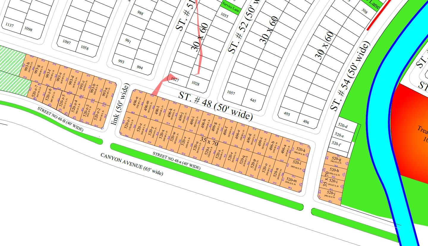 Bahria Town Phase 8 K Block New Plots Location Map