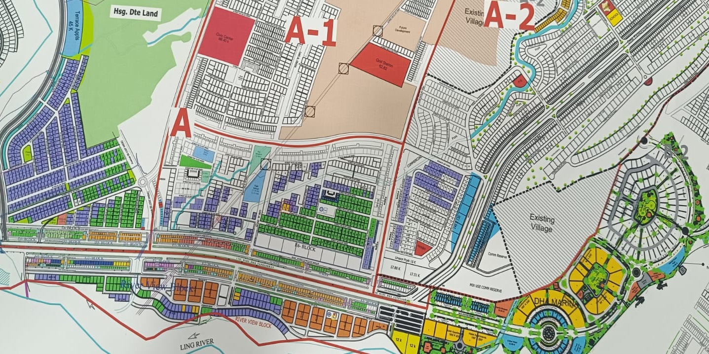DHA Phase 6 Sector A 2 Location Map Image