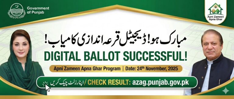 Digital Ballot Conducted for “Apni Zameen Apna Ghar” Scheme: 2,000 Families Allotted Free Plots