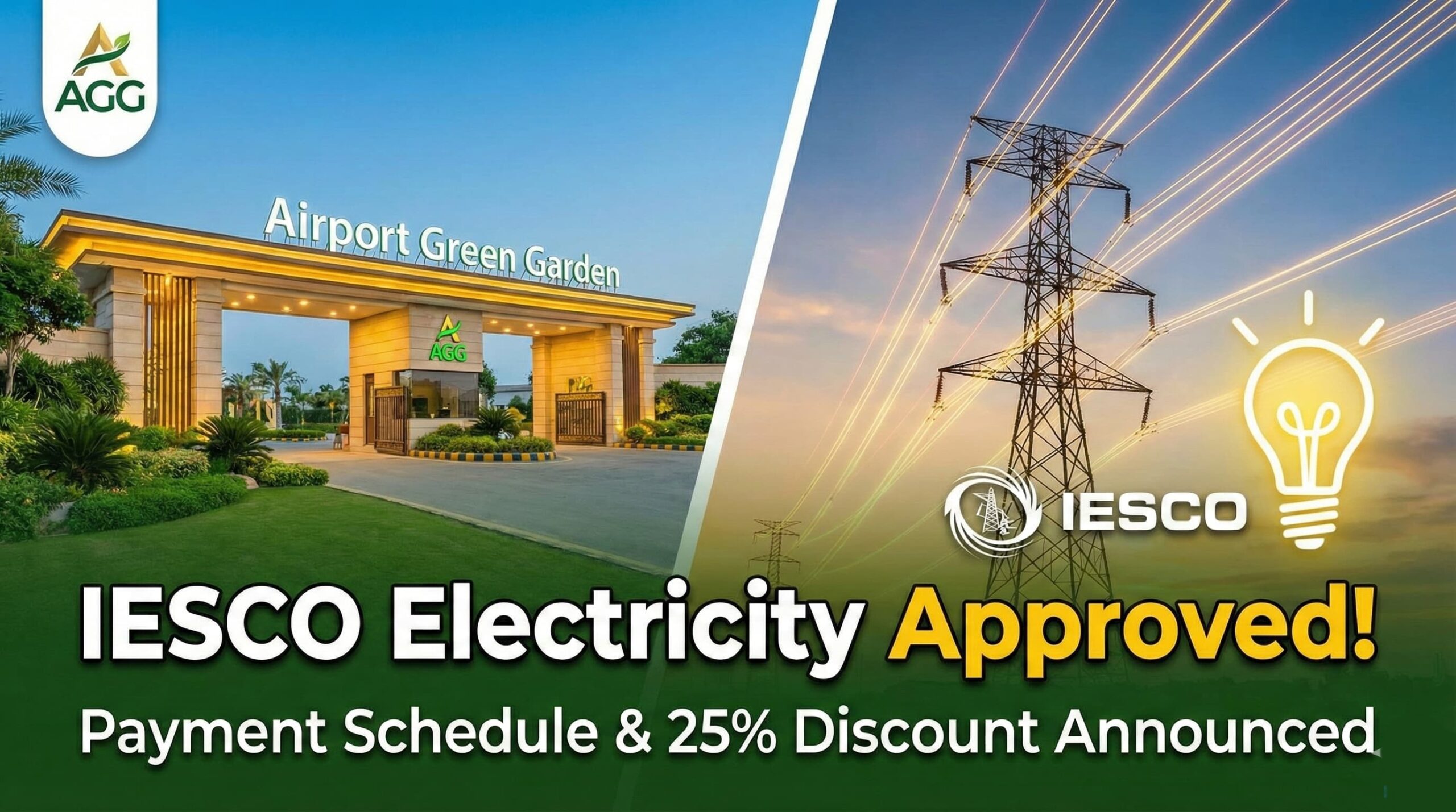 Airport Green Gardens IESCO Approval News Banner