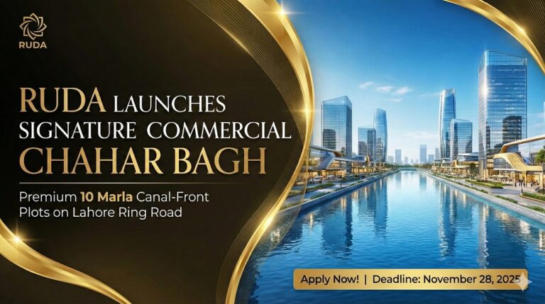 RUDA Launches “Signature Commercial” at Chahar Bagh: 10 Marla Canal-Front Plots