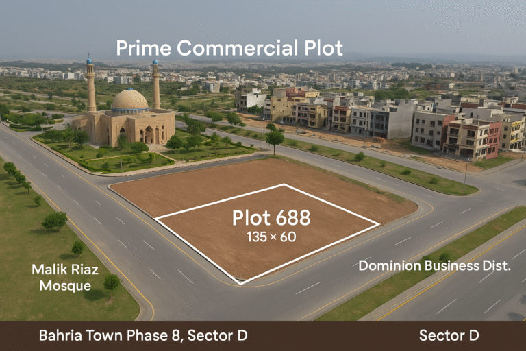 Prime Commercial Plot for Sale – Bahria Town Phase 8, Sector D, Rawalpindi