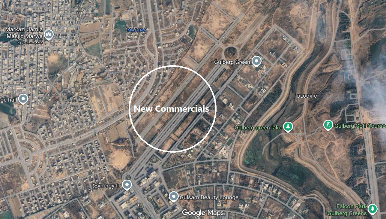 Gulberg Commercials Location