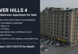 One-Bedroom Apartment, 630 sq ft, River Hills 4, Bahria Town Rawalpindi