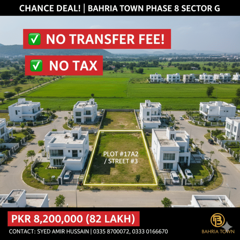 ​Massive Savings! 10 Marla Plot in Prime Sector G, Bahria Town Phase 8 | NO TRANSFER FEE, NO TAX | Open Transfer
