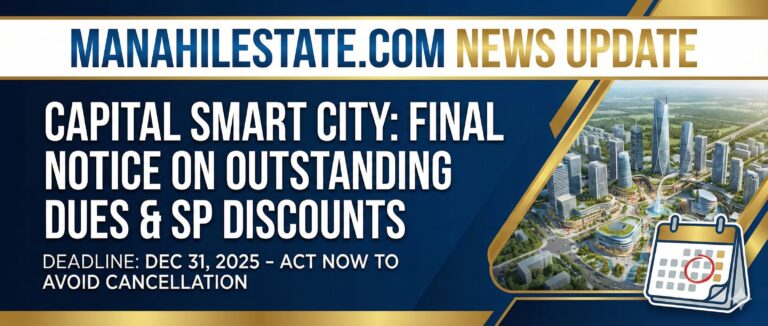 Capital Smart City Issues Final Notice on Outstanding Dues & Special Discounts (Deadline: Dec 31, 2025)