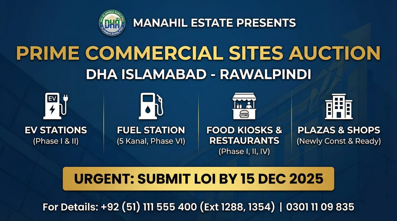 DHA Islamabad Commercial Auction Banner