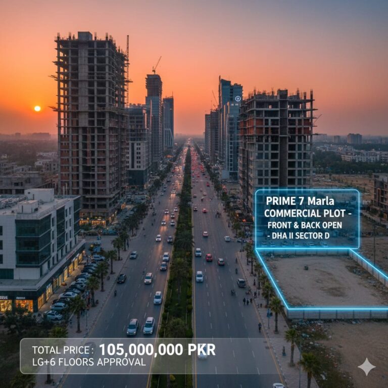 INVESTOR DEAL: 7 Marla Tipu Boulevard Commercial Plot | Front/Back Open | LG+6 Approval