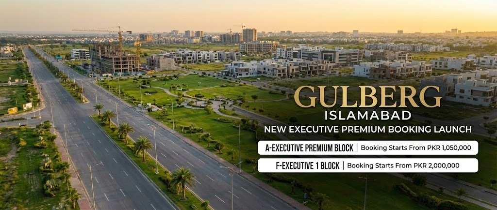 Gulberg Islamabad New Booking Banner