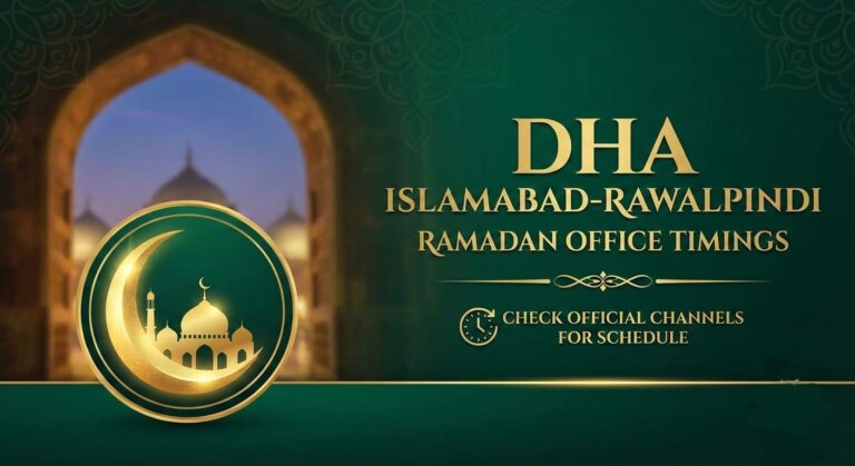 DHA Islamabad-Rawalpindi Ramadan 2026 Office Timings