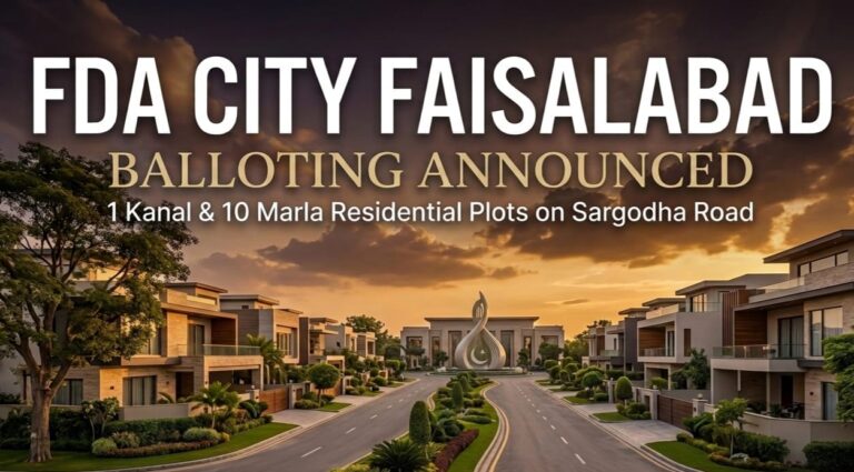 FDA City Faisalabad Announces Balloting for 284 Residential Plots on Installments