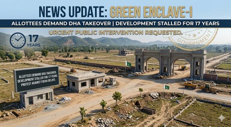 Green Enclave-I Islamabad Allottees Demand DHA Takeover from FGEHA