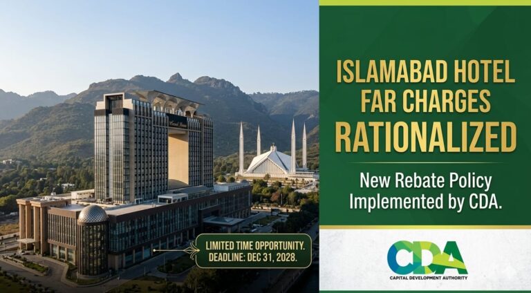 CDA Announces Rationalization of FAR Charges for Hotel Plots in Islamabad