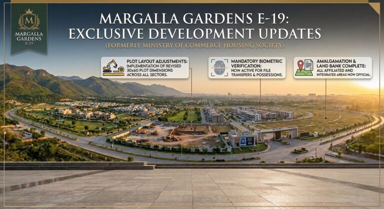 Margalla Gardens E-19 Announces Plot Adjustments & Biometric Policy