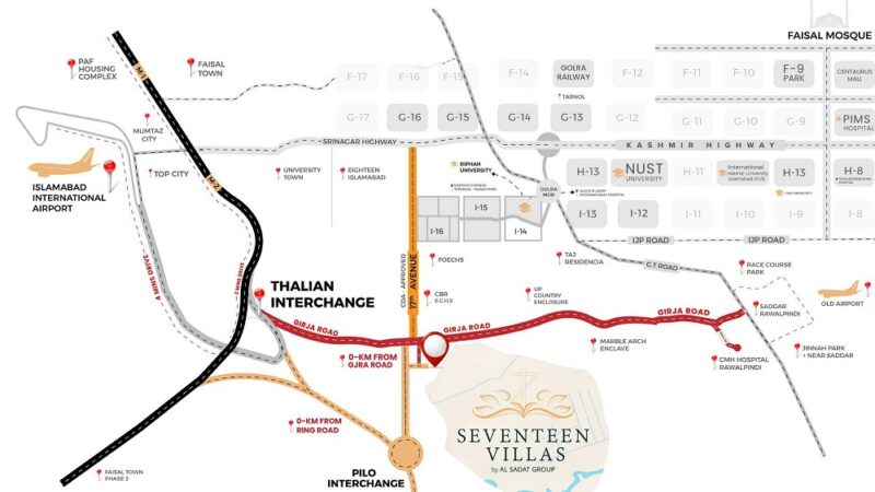 Seventeen Villas Location Map