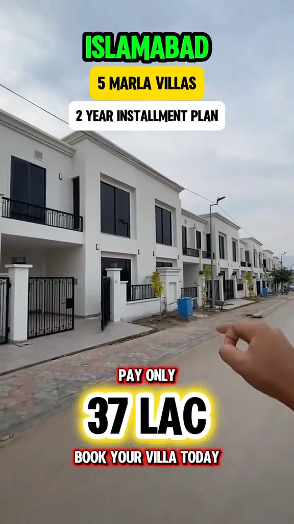 Luxury 5 Marla Spanish Villas in Islamabad – 2 Year Easy Installment Plan