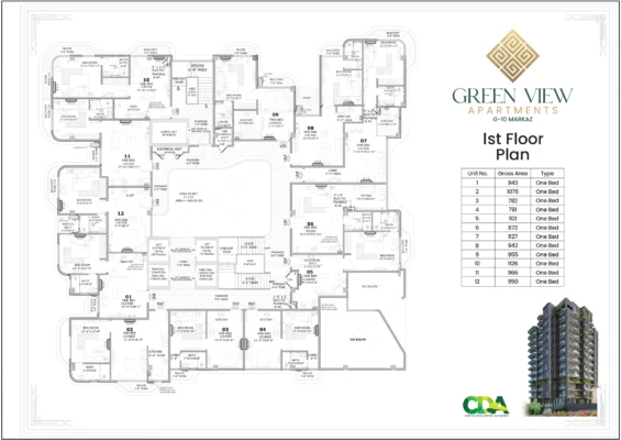 First Floor One Bed Plan