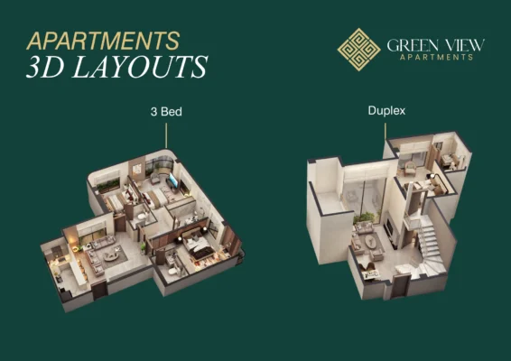 3 Bed & Duplex Layout Plans