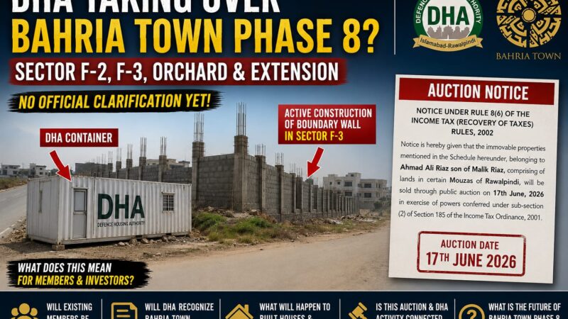 Bahria Phase 8 Land Takeover By DHA