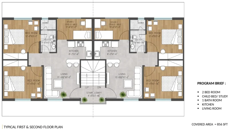 04 5 Marla First Second Floor Plan