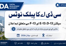 CDA Announces Plot Balloting for Land Affectees in Sectors D-13, E-13, and F-13