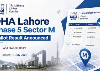 DHA Lahore Phase 5 Sector M Ballot Result Announced
