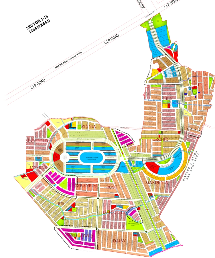 Taj Residencia Rawalpindi Map