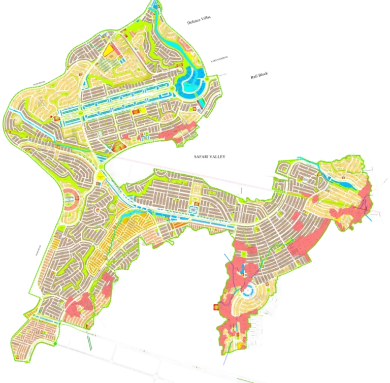 Bahria Town Phase 8 Rawalpindi Map